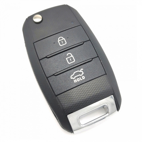 FS130028 3 Button Remote Key Flip Key Control Shell Case Cover Case for K-ia Auto Car Key Shell Replacement