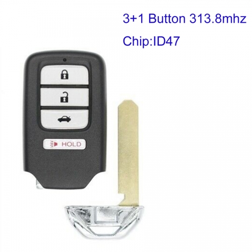 MK180164 3+1 Button 313.8MHZ Smart Key  for H-onda Auto Car Key Fob with ID47 Chip