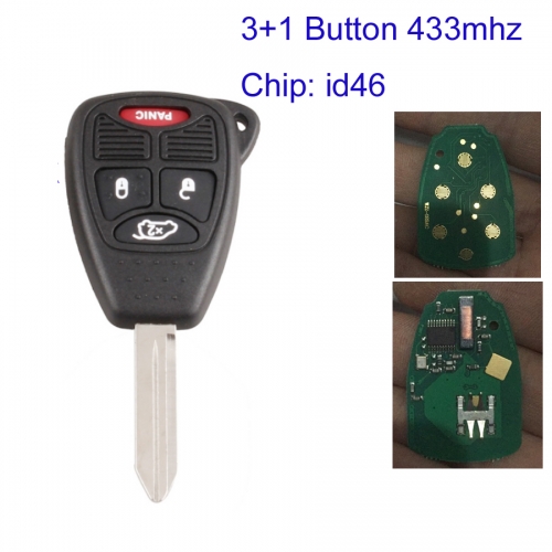 MK320045 3+1 Button 433mhz Remote Control for C-hrysler Jeep PCF7941 ID46 Chip Auto Car Key Fob