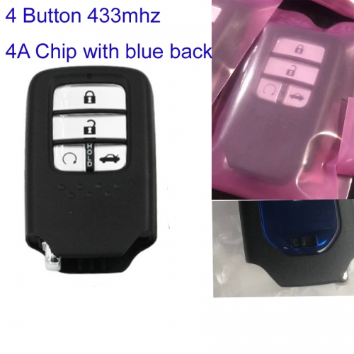 MK180166 4 Button 433MHZ Smart Key for H-onda 10th Accord 2018 2019 2020 Remote Control Auto Car Key with  4A Chip 72147TVAH11 CWTWB1G0090