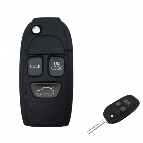 FS170008 3 Button Flip Key Shell Cover Case  for Volvo Auto Car Key Housing Replacement