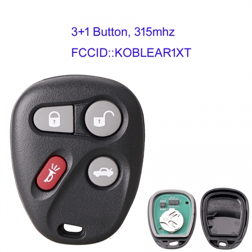 MK280068 3+1 Button Head Key 315mhz Remote Key for Chevrolet GMC Auto Car Key Fob KOBLEAR1XT