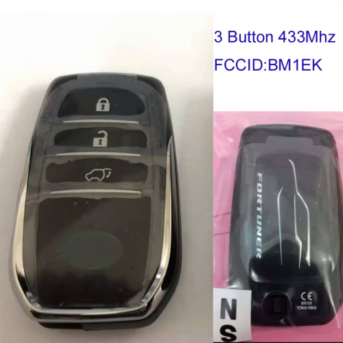 MK190250 3 Button 433mhz Smart Key  for T-oyota Fortuner Auto Car Key BM1EK