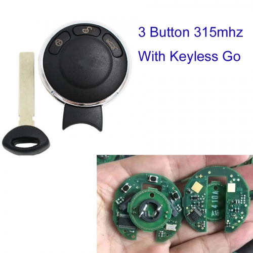 MK110110 3 button 315mhz Smart Key for Mini Cooper auto key Keyless Go Entry