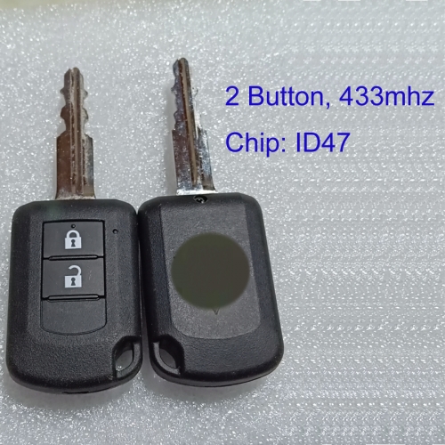 MK350031 2 Button 433Mhz  Remote Key Fob for M-itsubishi Auto Car Key with ID47 Chip Locked