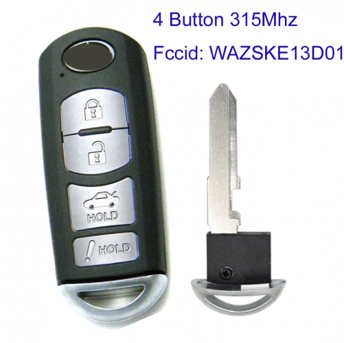MK190260 Original 4 Button 315MHZ Smart Key for T-oyota Scion 2016 iA FCC: WAZSKE13D01 Auto Car Key 89904-WB003