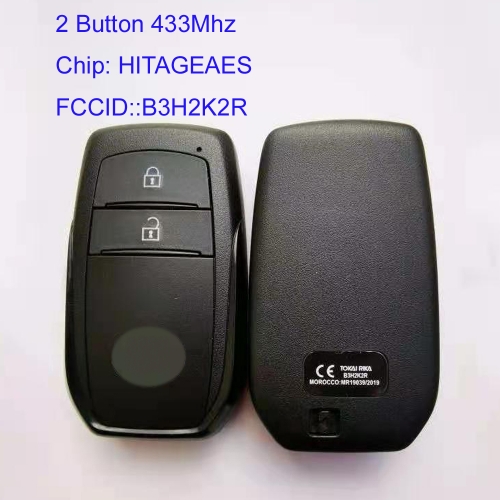 MK190270 Original 2 Button Smart Key 434mhz HITAG AEX Chip for Yaris 2020 Keyless Go Entry Car  Keys Proximity Key Tokai Rika B3H2K2R