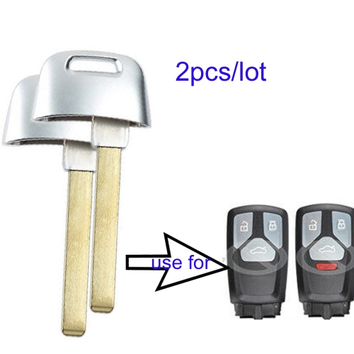 FS090016 2pcs Emergency Insert Key Blade for A-udi TT A3 A4 A4L A5 A6 A8 Quattro Q5 Q7 SQ7 Replacement