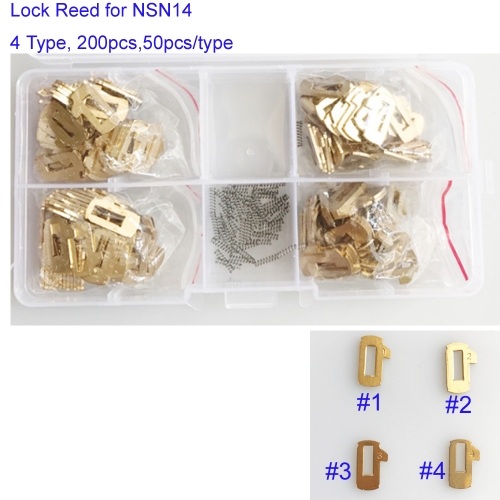 KT00035 NSN14 Car Lock Repair Kit Accessories Car Lock Reed Lock Plate For N-issan Locksmith Tools,200pcs in Box