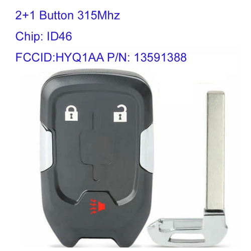 MK280078 2+1 Button 315MHz  Remote Key for for GMC Terrain 2018 2019  HYQ1AA P/N: 13591388 ID46 Chip