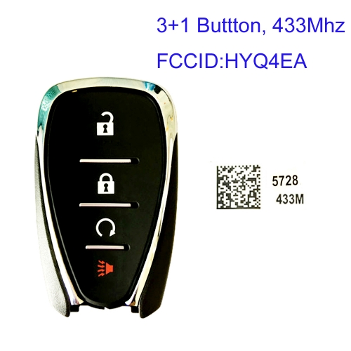 MK280022 Smart Key 3+1 Button 433MHz for Chevrolet Camaro Malibu HYQ4EA 13508871  Keyless Go