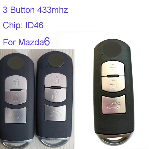 MK540012 3 Buttons 433MHz Smart Key for Mazda6 With ID 46 Chip Car Key Remote Fob 5WK43403D 2007DJ1207
