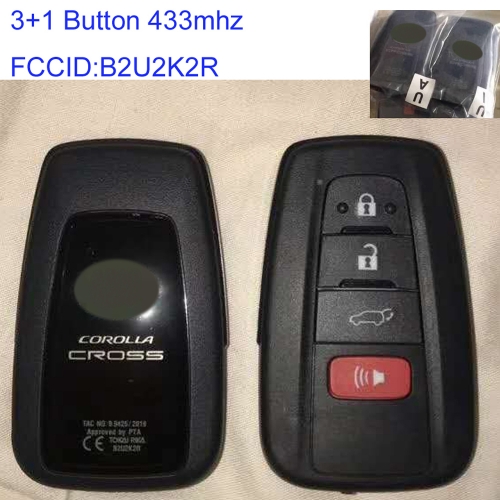 MK190232 Original 3+1 Button 433MHZ Smart Key for T-oyota COROLLA CROSS B2U2K2R Keyless Go