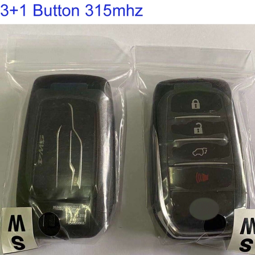 MK190231 Original 3+1 Button 315MHZ Smart Key for T-oyota SW4 Keyless Go