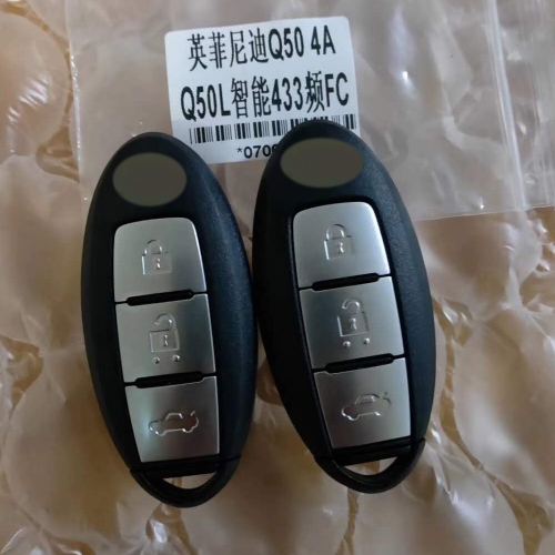 MK220001 3 buttons Remote Key 433mhz 4A Chip for Infiniti Q50 Q50L  2013-2018 Auto Keys Fob S180144202
