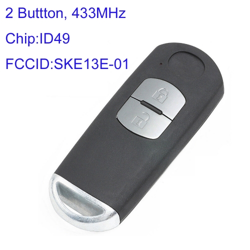 MK540002 2 Button 433MHz id49 Chip Smart Key Remote for Mazda SKE13E-01 CX-5