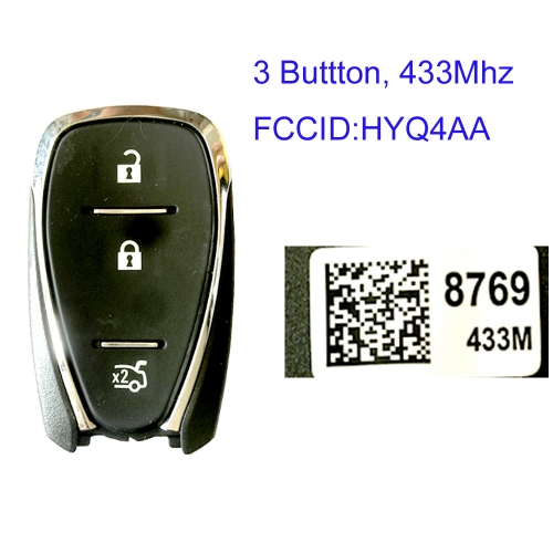 MK280021 3 Button 434MHZ Smart Key for Chevrolet Volt PCF7937E 13584516