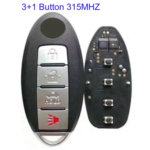 MK210014 3+1 Button 315MHZ Smart Car Key for Auto Key Fob With Black PCB Remote Car Control