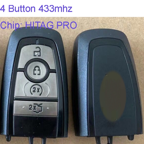 MK160094  433.92MHZ 4 Button Smart Key for Mustang Remote Control Proximity Key HITAG PRO Chip Keyless Go key