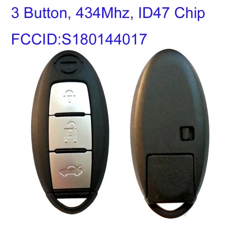 MK210008 3 Button Smart Car Key 434mhz ID47 Chip for N-issan 2013 Teana Altima Maxima Teana Pathfinder Titan 2013-2016 Key Fob S180144017