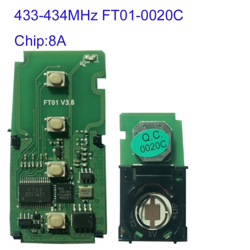 MK490056 433-434MHz FT01-0020C Lonsdor Smart Key PCB 0020C For T-oyota Camry Corolla 2014 PCB Board
