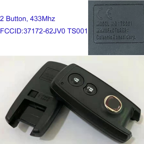 MK330031 2 Button 433mhz Smart Key for Fiat Auto Car Key Blade 37172-62JV0 TS001 Keyless Go Proximity Key