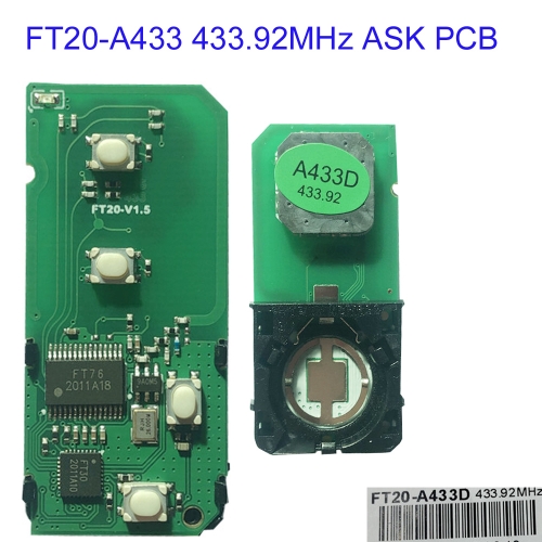 MK490067 433.92MHz FSK FT20-A433 Lonsdor  Smart Key PCB For T-oyota PCB 4D Chip 89904-60793 89904-60794 89904-60432 89904-48E90