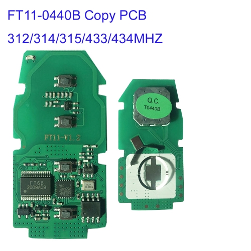 MK490069 312/314/315/433/434MHZ FSK FT11-0440B Lonsdor Copy Type Smart Key PCB For T-oyota PCB 4D Chip