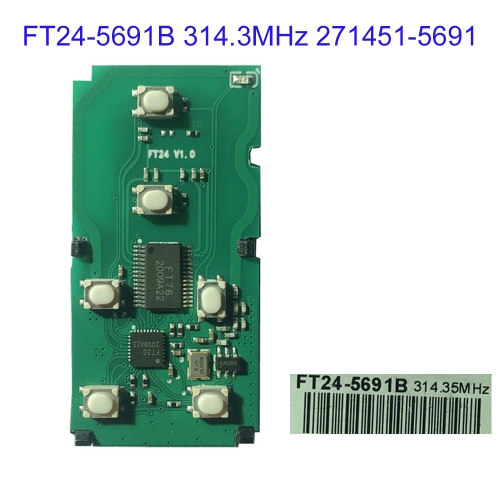 MK490061 314.3MHz 271451-5691 FCC ID HYQ14ADR Lonsdor Type Smart Key PCB For T-oyota Sienna 2011-2019 PCB