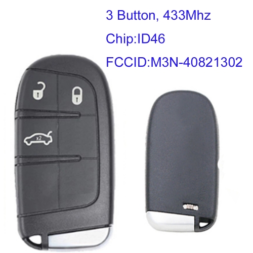 MK300068 3 Button 433mhz Smart Key for Jeep Dodge C-hrysler Fait Auto Car Key Remote FCC: M3N-40821302 With ID46 Chip