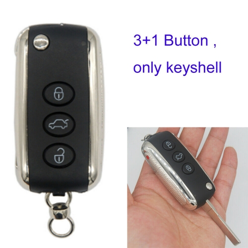 FS520002 3+1 Button Smart  Shell Cover Case  for  B-entley Continental GT GTC Flying Spur Auto Car Key Housing Replacement
