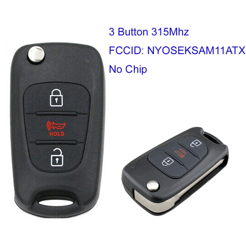 MK130134 2+1 Button 315MHz Folding Flip Remote Key Fob for 2010 2011 2012 2013 Kia Soul Car Key Fob NYOSEKSAM11ATX