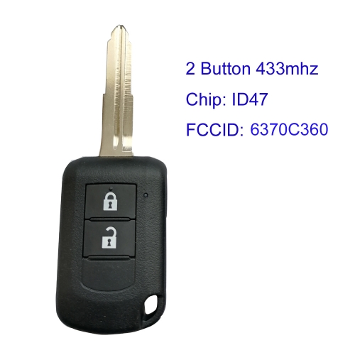 MK350032 2 Buttons 433MHz Head Remote Key for M-itsubishi Eclipse 2014+ J166C2 6370C360 HITAG3 Chip MIT11R