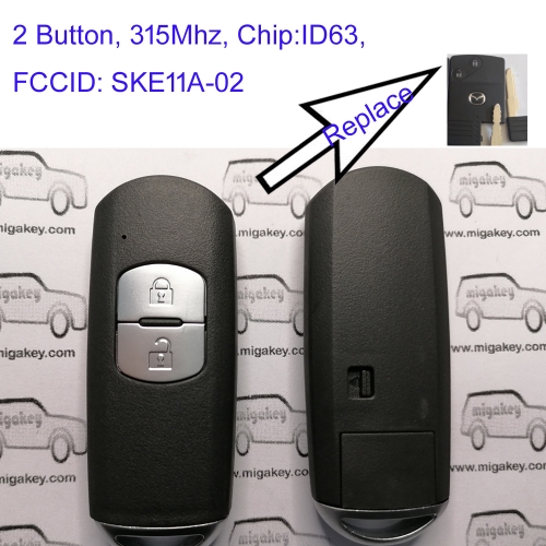 MK540060 2 Button 315mhz Smart key for Mazda CX6 Keyless Go id63 Chip SKE11A-02