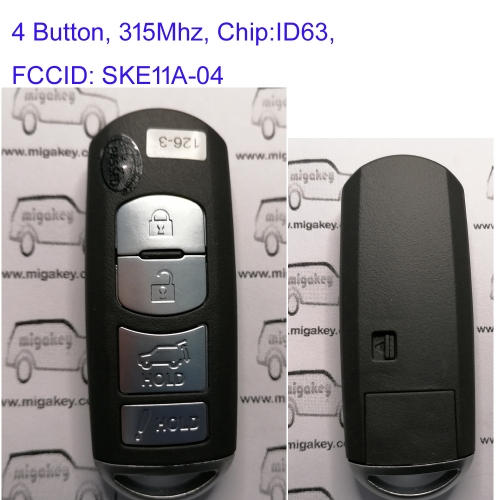 MK540058 4Button 315mhz Smart key for Mazda CX-9 CX-7 MX-5 MIATA 2010 2011 2012 2013 2014 2015 Keyless Go id63 Chip SKE11A-04