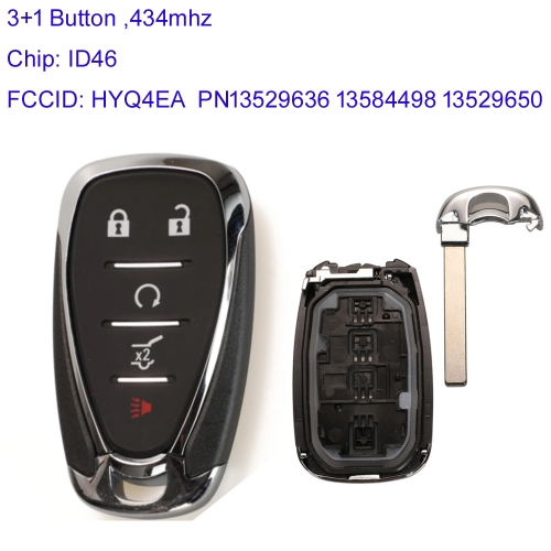 MK280088 Smart Key 4+1 Button 433MHz for Chevrolet Equinox Traverse 2018 2019 2020 ID46 HYQ4EA 13529636 13584498 13529650