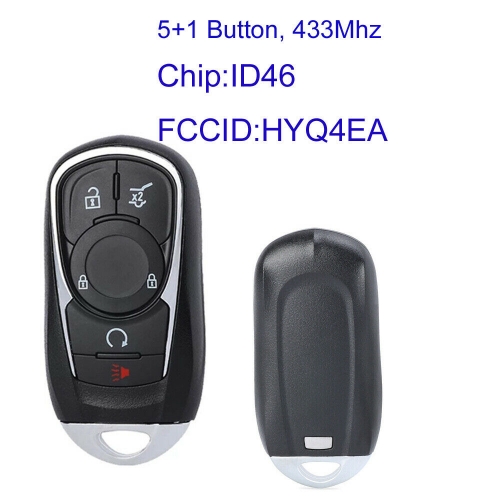 MK270049 5+1 Button 433MHz Smart Remote Key for 2017 2018 2019 Buick Enclave LaCrosse HYQ4EA ID46