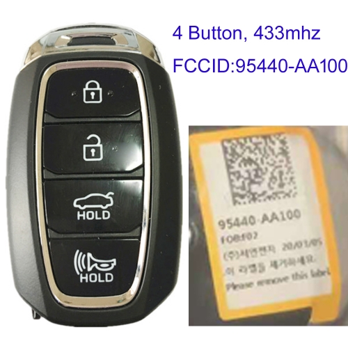 MK140170 4 Button 433MHz Smart Key for H-yundai  Elantra 2021+ Car Key Fob 95440-AA100 Remote Keyless Go NYOMBEC5FOB2004