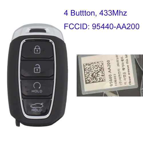 MK140195  4 Button 433MHz Smart Key for H-yundai Elantra Car Key Fob 95440-AA200 Remote Keyless Go