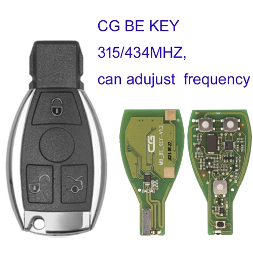 MK100075 315MHZ 433mhz CG BE Remote Key For M-ercedes Auto Car Key Panel Working with VVDI/ CGDI MB Programmer