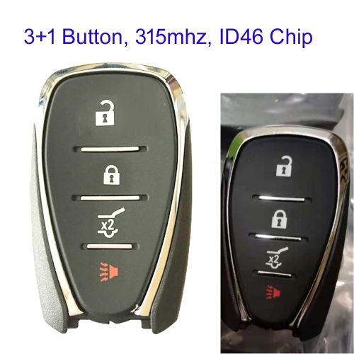 MK280092 3+1 Button Smart Keyless Entry Remote Key 315MHZ For 2018 Chevrolet Camaro FCC ID HYQ4EA Keyless Go