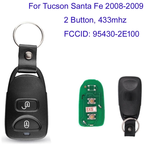 MK140206 2 Buttons 433Mhz Remote Key For H-yundai Tucson Santa Fe 2008-2009 95430-2E100 Auto Car Key F