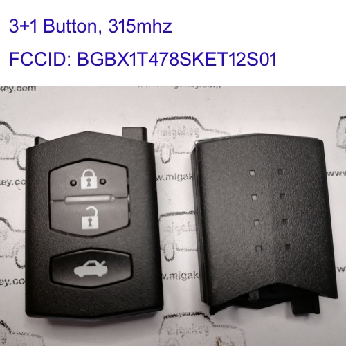 MK540062 3 Button 315Mhz Smart Key for Mazda M-itsubishi system Remote Auto Car Key Fob FCCID: BGBX1T478SKET12S01