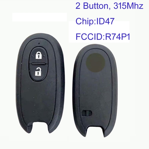 MK370009 Original 2 Button 315MHz Smart Card For S-uzuki FSK PCF7953X HITAG 3 47 CHIP R74P1 Remote Control