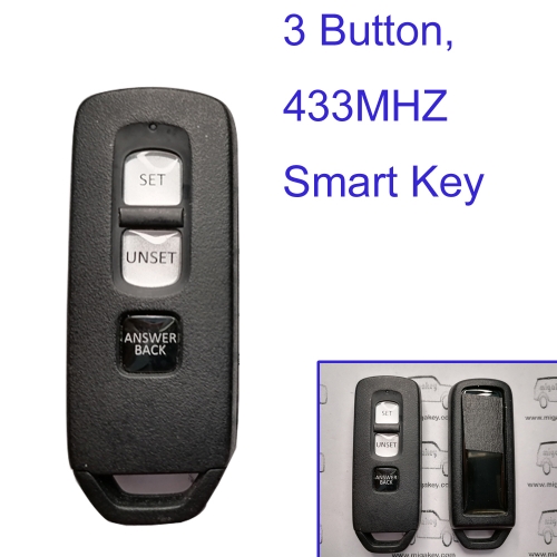 MK180200 3 Button Motorcycle key ASK 433.92 MHz  for Honda Scoopy Motorcycle Key Fob Replacement
