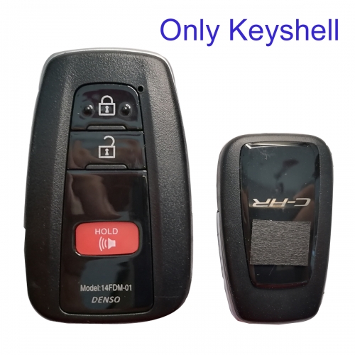 FS190091 2+1 Button Smart Key Cover Shell Case for T-oyota C-HR Smart Key Auto Car Key Replacement