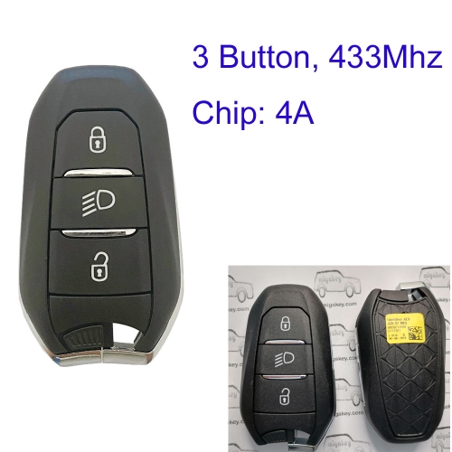 MK250033 Original 3 Buttons 433Mhz Keyless Go Smart Key for C-itroen DS HITAG AES NCF29A1 Auto Car Key Fob R-C-VCD-IM3A 9826213680