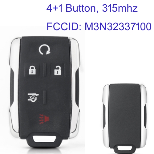 MK290025 4+1 Button 315Mhz Remote Flip Key for Chevrolet 2014-2018 Silverado Colorado GMC Remote Control M3N32337100