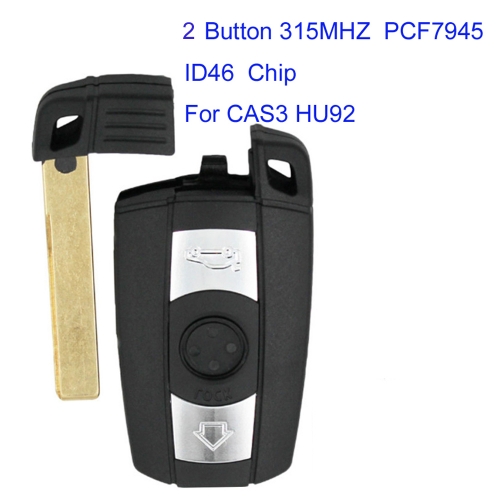 MK110054 2 button Remote Control key 315MHZ PCF7945 ID46 Chip for BMW 1 3 5 Series 2006-2011 X5 X6 E60 CAS3
