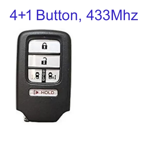 MK180219 4+1 Button 433Mhz Remote Key Smart Key for H-onda  Auto Car Key With ID47 Chip and Blue logo